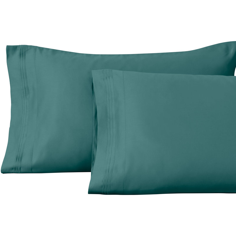 Arling 1000 Thread Count Luxury Certified Egyptian Cotton 2 Piece Sateen Pillowcase, King Pillowcase, Deep Sea