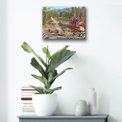 Epic Art 'Hunting Still Life 2'  by Delene Lambert Acrylic Glass Wall Art, 16" x 12"