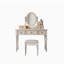Table de coiffeuse 43,31 po style français minimaliste en bois blanc