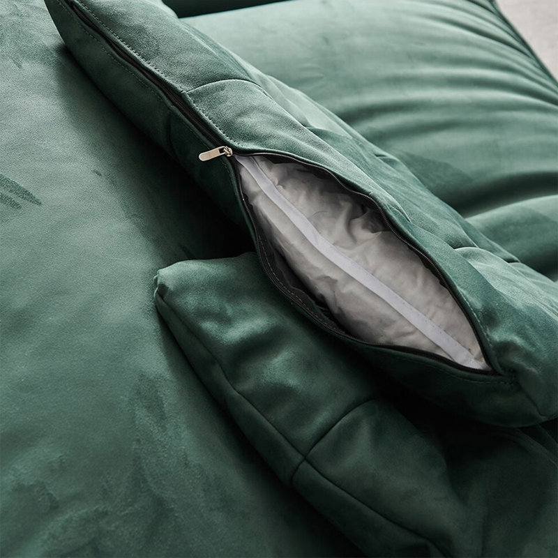Coussin de canapé modulaire en polyester vert, H 31,5 po x l 102,36 po x P 41,34 po