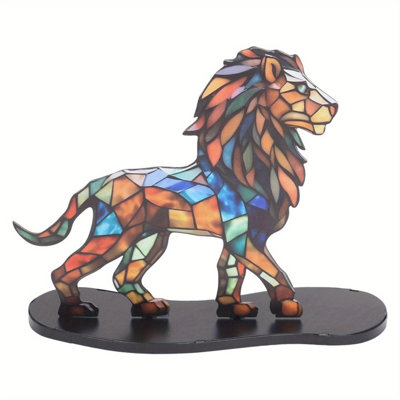 Colorful Mosaic Metal Animal Statues
