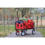 Chariot pliant robuste - 21,65 po de largeur, rouge 600D pour le camping, le magasinage et les sorties à la plage-121026926