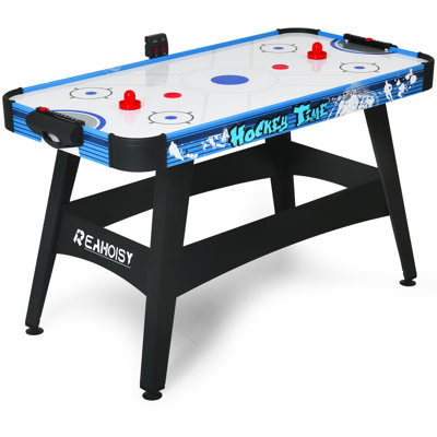 RayChee 58" Air Hockey Table with 2 Pucks, 2 Pushers, Digital LED Scoreboard, Powerful 12V Motor