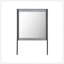 Miroir argenté avec construction durable et cadre en bois élégant, parfait pour rehausser le décor et la fonctionnalité de n'importe quelle pièce.
