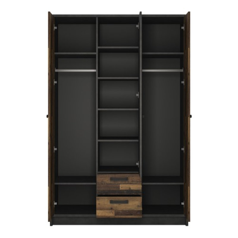 Bim 3 Door Solid Wood Wardrobe