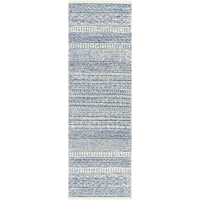 Abdera Hand-Tufted Wool Dark Blue/Ivory Rug