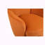Fauteuil demi-tonneau pivotant en velours, fauteuil pivotant avec chaises d'appoint pour le salon, fauteuil de lecture confortable pour la chambre à coucher, fauteuil demi-tonneau rond avec base en acier inoxydable doré (orange)-1600175128-1600175121