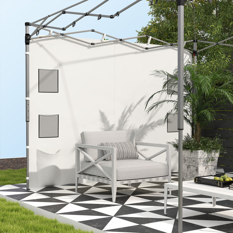 Paroi latérale pour auvents de 10 x 10 pi, paquet de 1 seulement, blanc