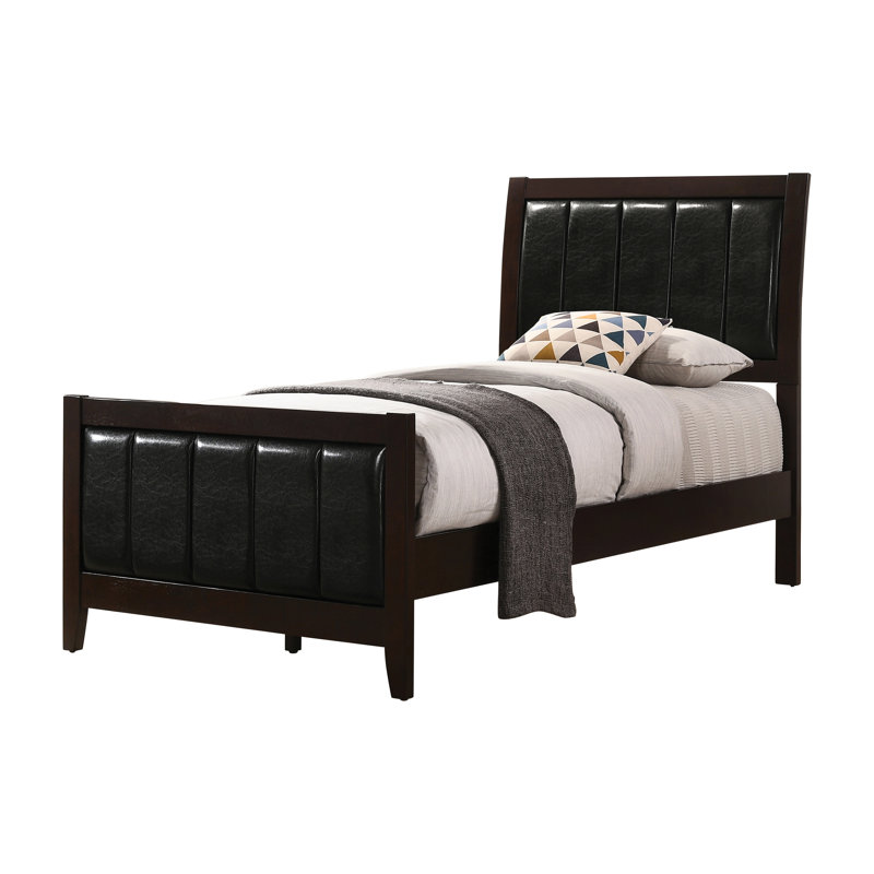 Ensemble de chambre à coucher avec commode 3 pièces Horne Cappuccino, Simple