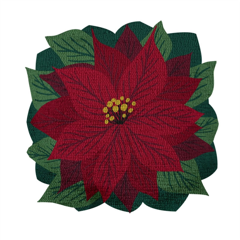 Jeté de fleurs de poinsettia