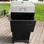 Barbecue au gaz propane à 2 brûleurs, boîte à pizza, sortie 24600BTU avec grilles de cuisson en émail pour barbecue, table d'appoint pliable, panier suspendu, acier inoxydable