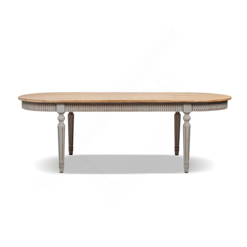 Table de salle à manger ovale en bois recyclé de 94 po