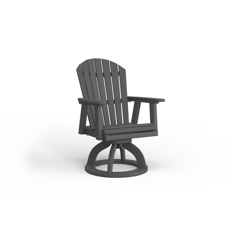 Berlin Gardens Comfo Back Swivel Dining Chair, Smoke Gray