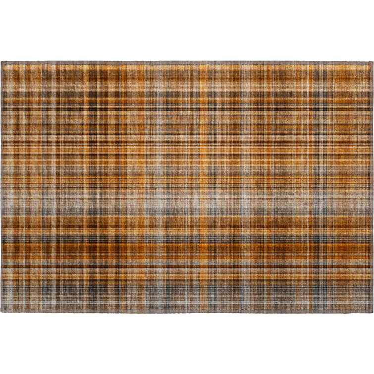Premium Machine Washable Cerrito AMF541 Terracotta Rug
