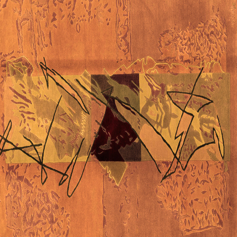 Abstract Indoor Rug, Square 3'