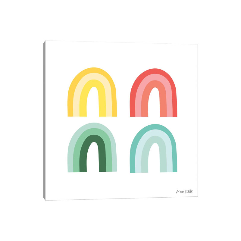 Rainbow Colours I by Ann Kelle - Wrapped Canvas Print, 45.72 cm H x 45.72 cm W x 1.91 cm D