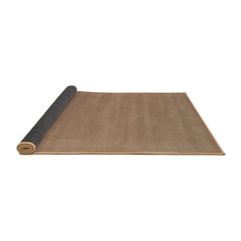 Tapis contemporain beige / brun, Rond 4 pi