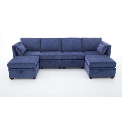 Canapé modulaire rembourré avec repose-pieds réversible Toxi