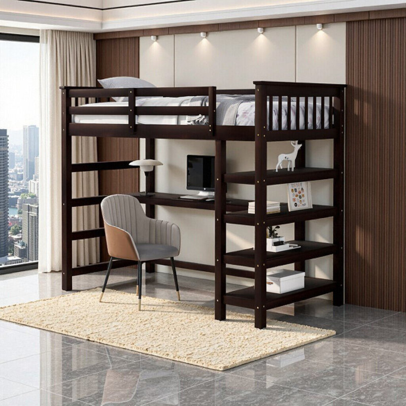 Rêveur polyvalent et charme intemporel: lit superposé simple en pin avec lit gigogne et rangement, Blanc