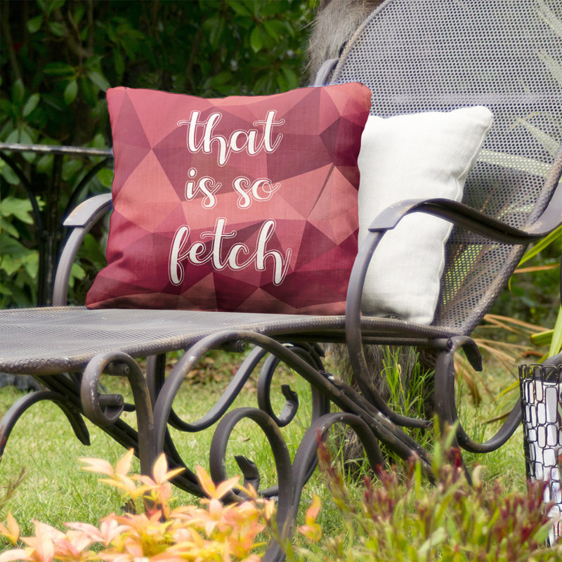 Coussin décoratif d’intérieur/d’extérieur so fetch, Rose, 18 po x 18 po