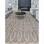 Geometric Area Rug in Dark Moss Green