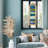 36"H Oversized Geometric Stained Glass Window Panel-419613936
