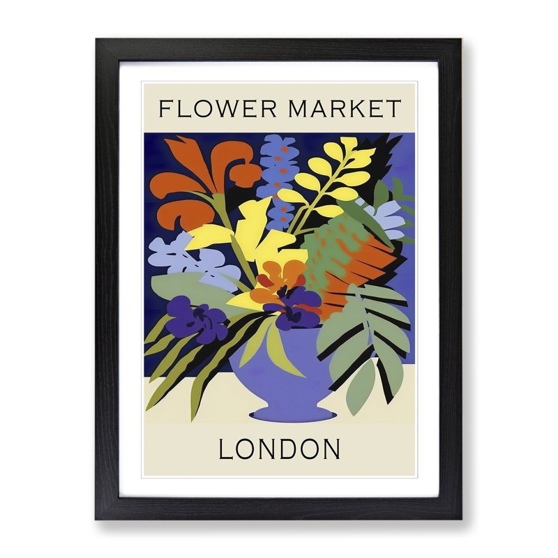 The London Flower Market Exhibition No. 6 - Single Picture Frame Print on Wood, 34cm H x 25cm W x 2cm D