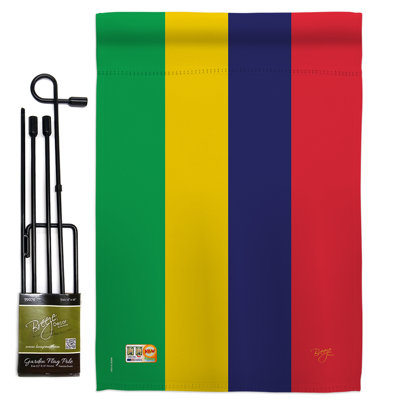 Double Sided 18.5'' H x 13'' W Polyester Flag Set