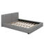 Grand lit tapissier avec base solide-386142556