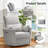 Power Swivel Rocking Recliner chair / 4 Massage Points / USB & Type-C Charge, 2 Pillows-748496036