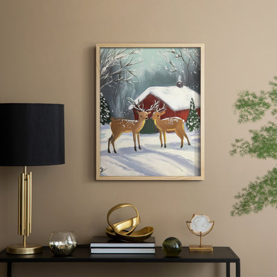 «Christmas Holiday», reproduction d'art encadrée CDLxx - bois massif