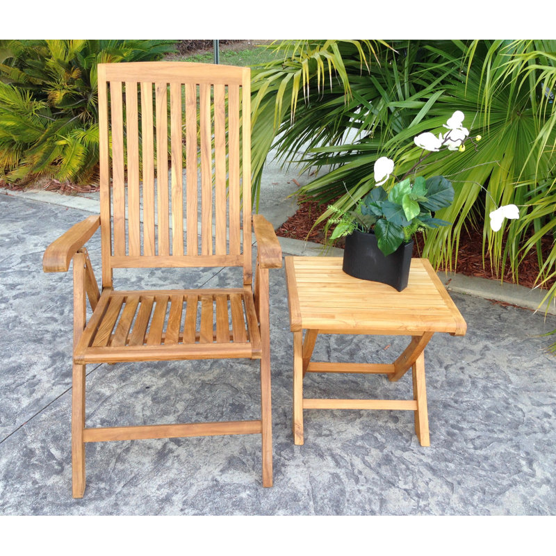 Miami Outdoor Square Teak Side Table