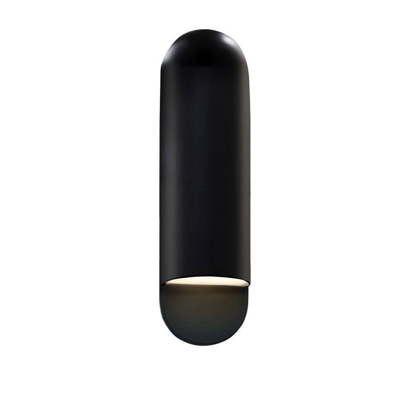 Plafonnier encastré d'extérieur câblé Bharath, Lustre noir, H 20 po x l 5 po x P 4 po