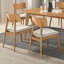 Ensemble de 2 chaises de salle à manger rembourrées en tissu beige