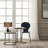 Carbone Modern C-Shape Side Accent Side Table for  with Marble Efect Top - Sofa or Bedside
