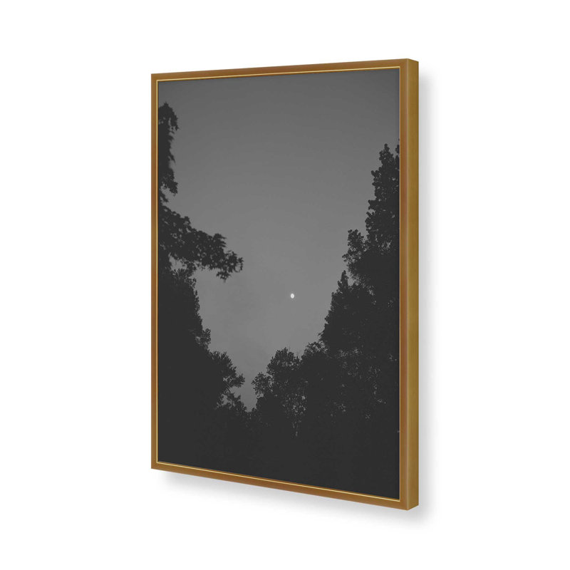 «Autumn Moon» par Tony Smith, reproduction d'art, Impression sur cadre ouvert sans papier mat, H 12 po x l 8 po, Doré
