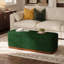 Modern 46" Bouclé Upholstered Storage Bench with Solid Wood Base & Hidden Compartment-129026612