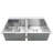 33" L x 22" W Double Basin Drop-In Kitchen Sink with Faucet
