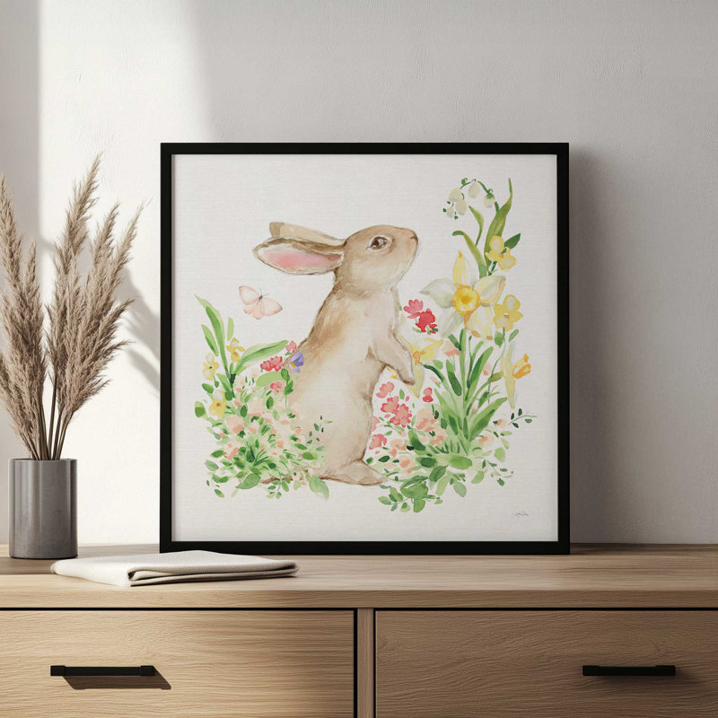 «Spring Celebration I» par Katrina Pete, reproduction d'art, Noir, H 12 po x l 12 po