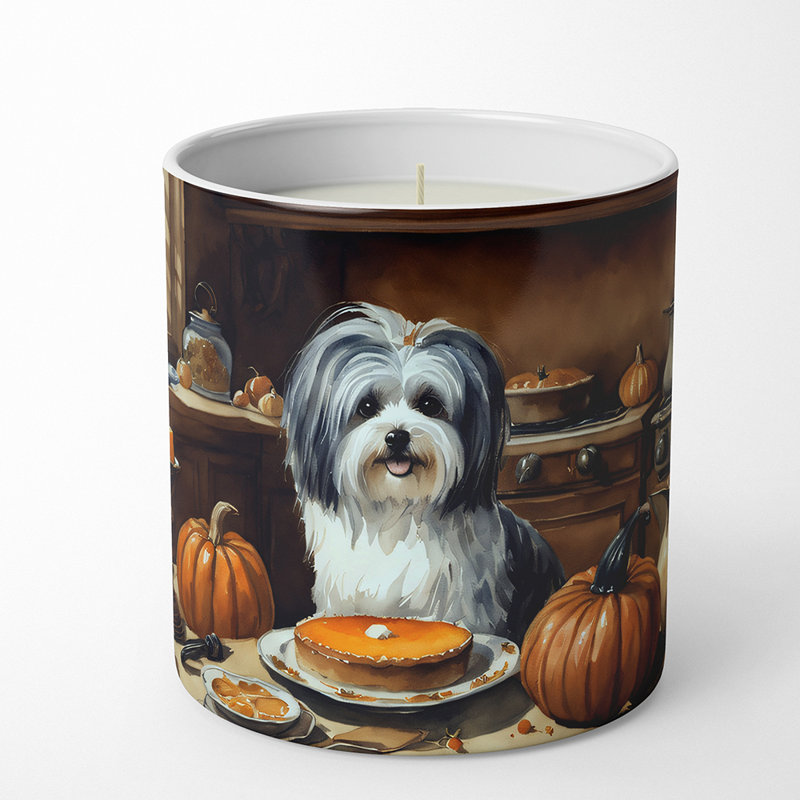 Bougie parfumée Pumpkin Pie avec support en céramique