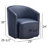Armino Midnight Faux Leather Swivel Barrel Chair-1044140583