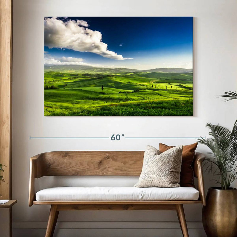 Alvord, champ de Toscane nuageux, H 34 po x l 51 po