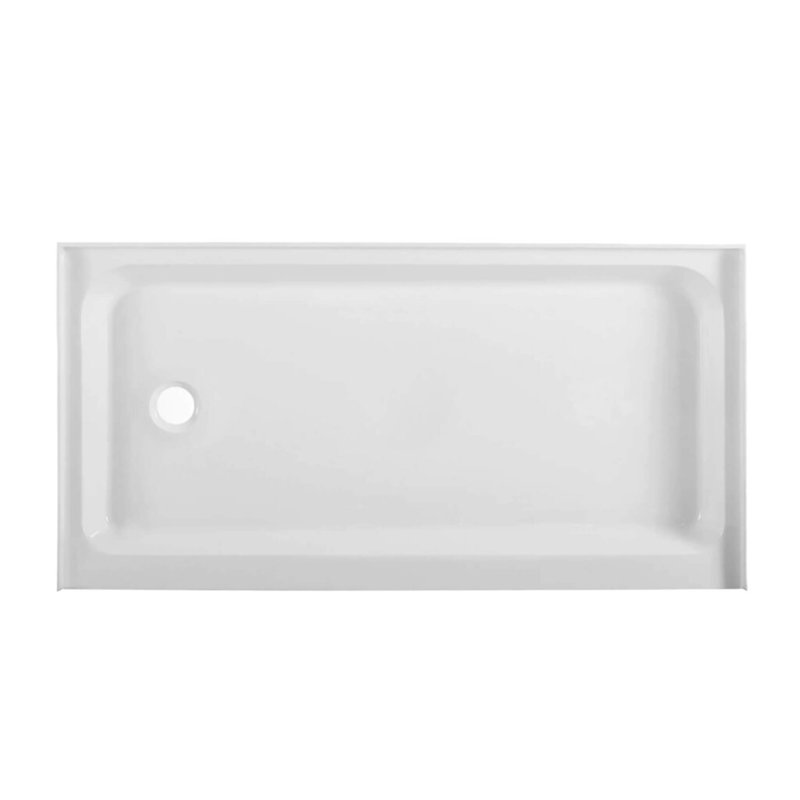 60" W x 30" D Single Shower Base, Left