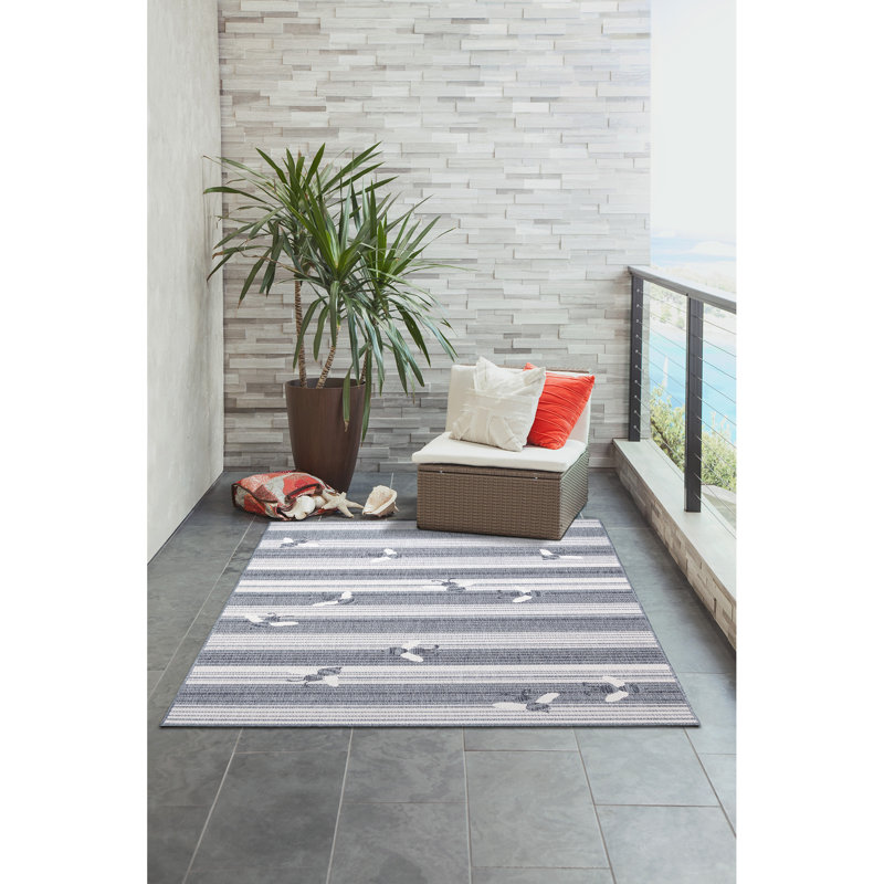 Jossue Power Loom Polypropylene Navy Rug