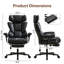 Fauteuil de bureau ergonomique pour joueur avec soutien lombaire et appui-tête réglables en hauteur