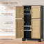 Armoire de rangement Jussiah avec 4 portes et tablette réglable-1537465995