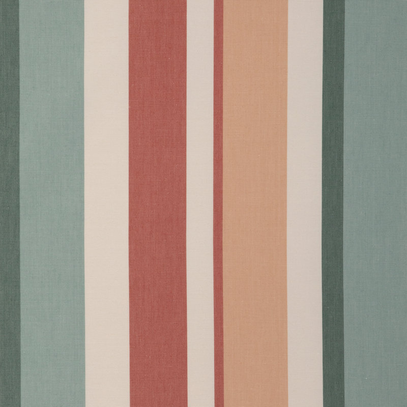Fisher Stripe, Teal/Spice
