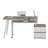 Rotating Multi-Positional Modern Desk; Grey
