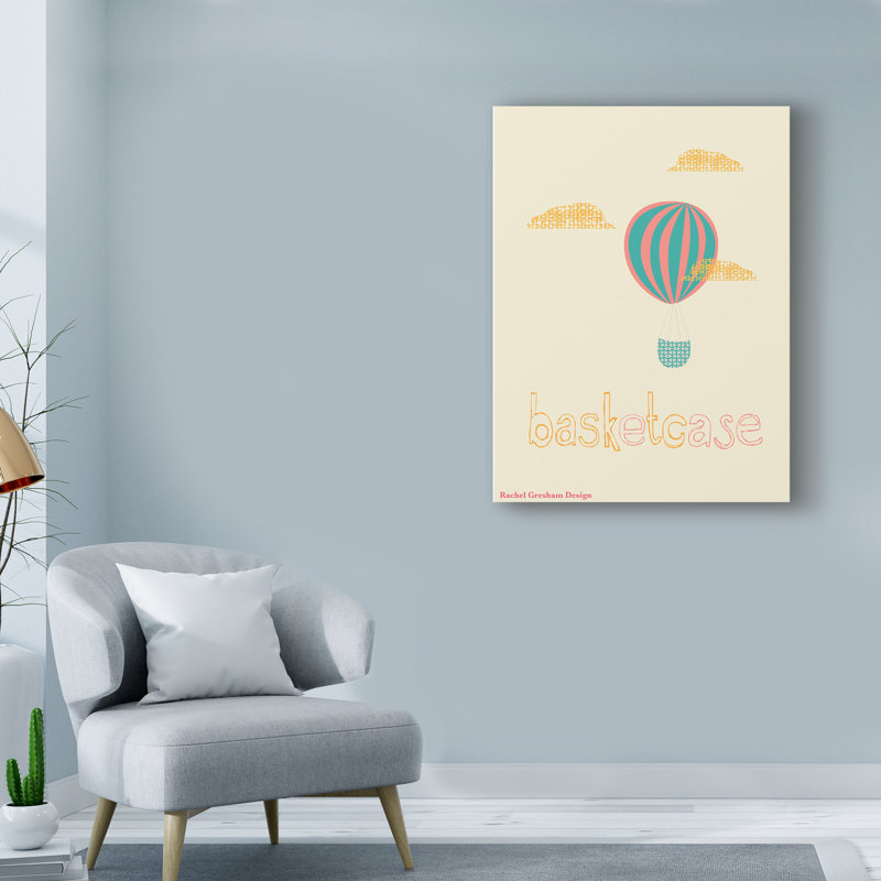 « basket case », art sur toile, H 19 po x l 14 po x P 2 po