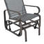 Fauteuil oscillant d'extérieur - Tissu respirant, robuste, eau grise, acier robuste